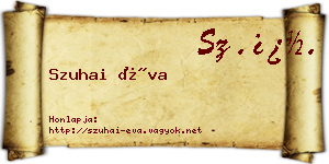 Szuhai Éva névjegykártya